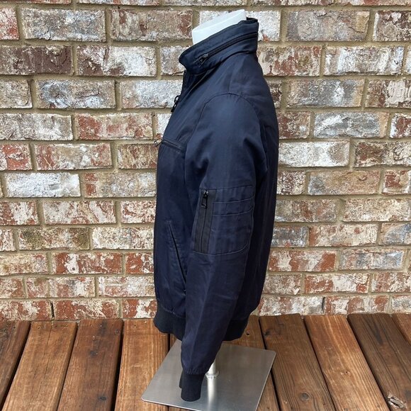 Rag & Bone Men's Black Nylon Bomber Full Zip & Zipper Pockets Jacket Size S - Picture 4 of 6